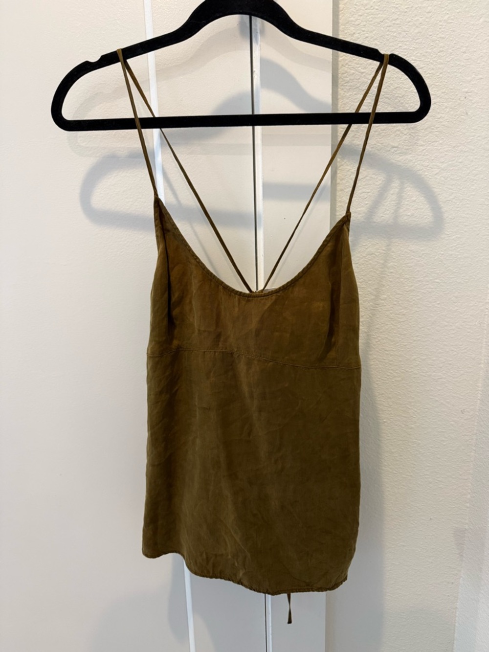 Zara Women’s Olive Brown Strappy Cami Top